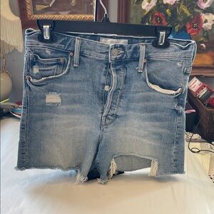 Mother The Proper Short Jean Shorts SZ26 The Confession Wash High Rise Cutoff